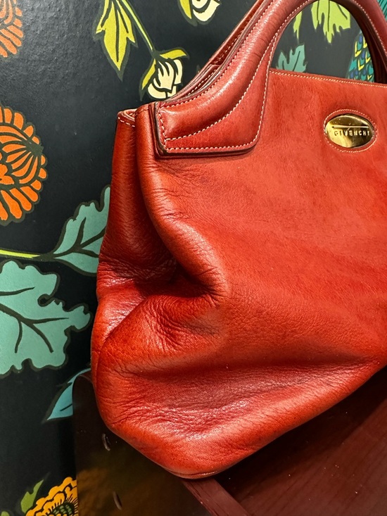 Givenchy SACS Cognac Brown Leather Top Handle Bag - Picture 6 of 13